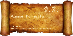 Vimmer Kornélia névjegykártya